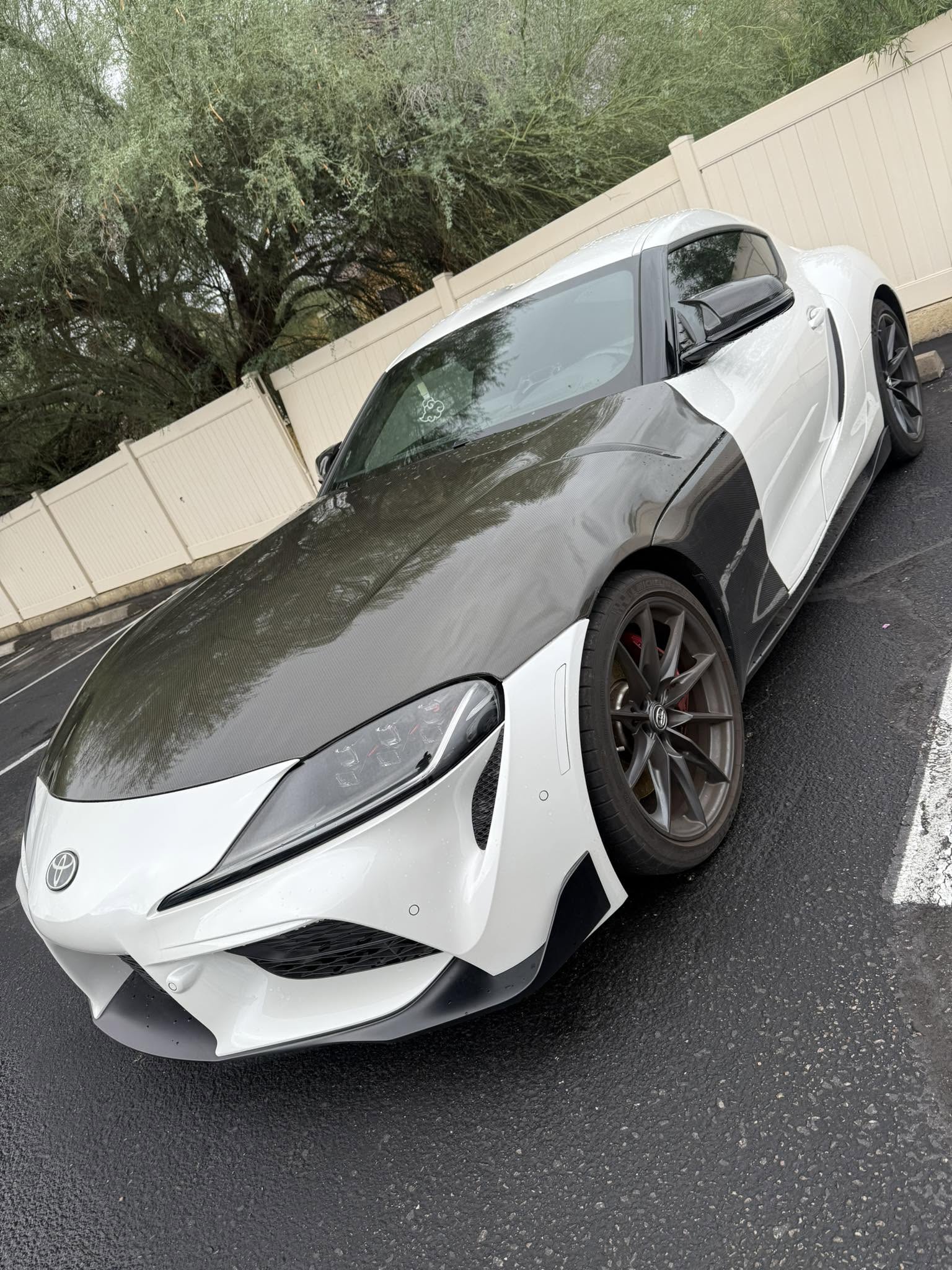 Toyota GR Supra with carbon hood